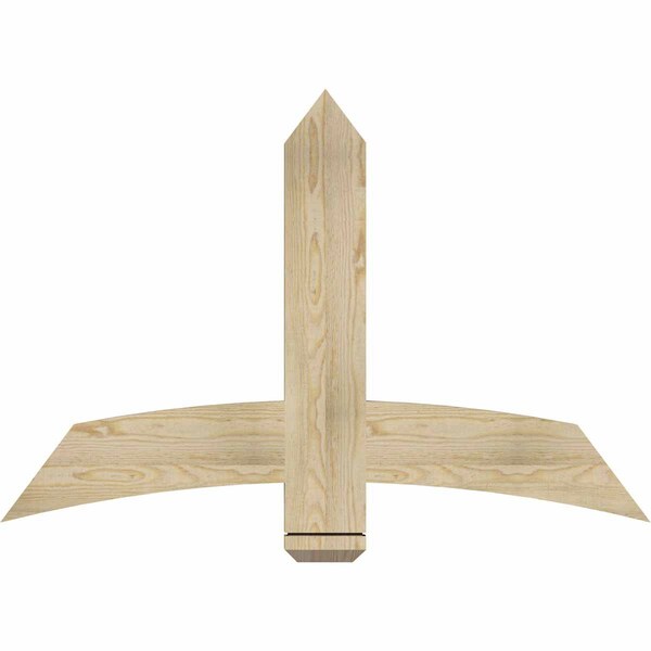 Ekena Millwork Bellingham Rough Sawn Timber Gable Bracket, Douglas Fir, 48"W x 32"H x 2"D x 6"F, 16/12 Pitch GBW048X32X0206BEL00RDF - main